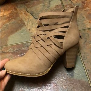 Tan booties